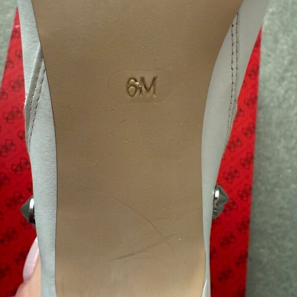 Guess GW Nyx White Multi Leather Studded Boots - Size 6M - Picture 8 of 11